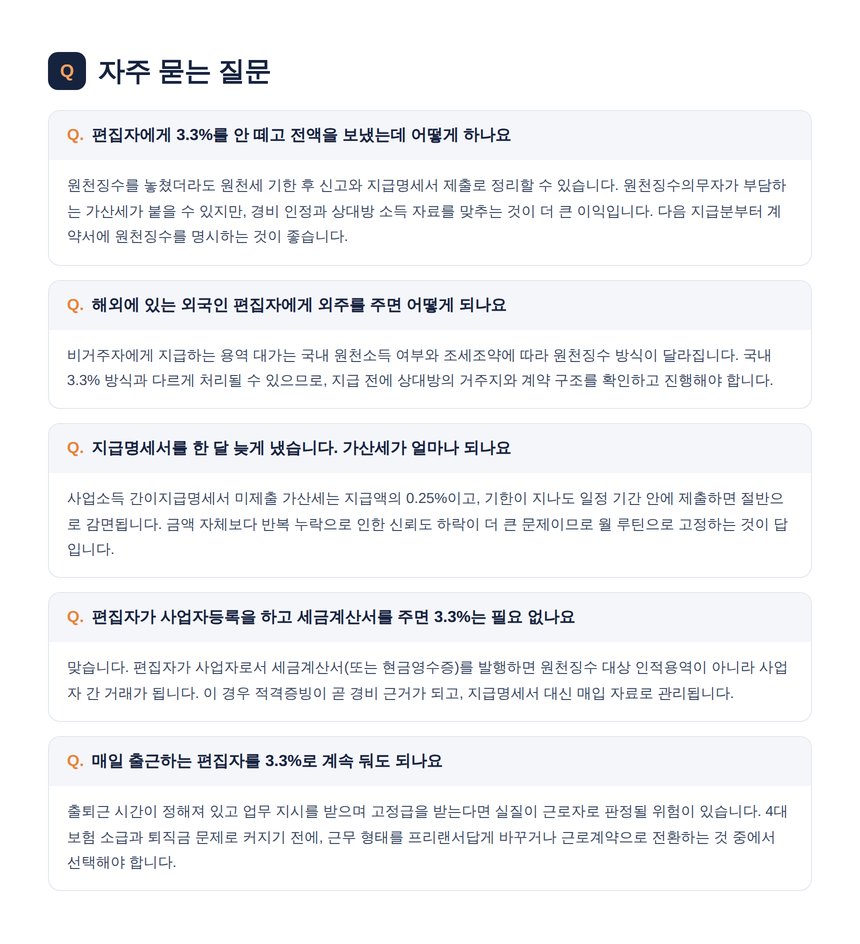 크리에이터 인건비 자주 묻는 질문