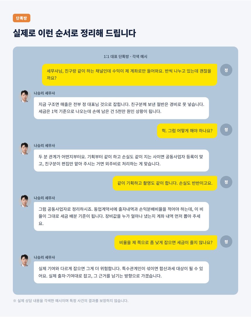 실제로 이런 순서로 정리해 드립니다 — 상담 대화 각색 예시